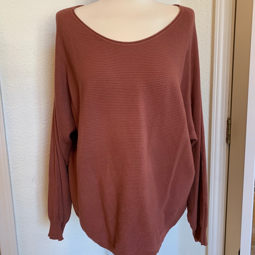 Burnt Orange/Copper Crewneck Oversized Sweater